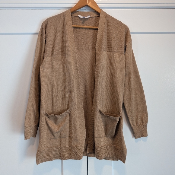 TIME and TRU Women's Tan Mocha Open-Front Cardigan New! Size Small - Picture 2 of 7